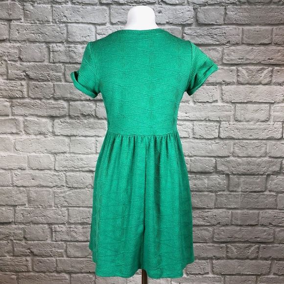 ASOS Green Quilted Fit and Flare Dress - Picture 5 of 6